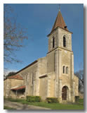 L'église du village Pouy-Roquelaure