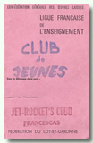 La carte pour les menbres du Club de Jeunes