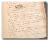 Les documents en ce qui concerne des prisonniers de guerre à Francescas en 1797