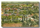 Le village Moncrabeau vue du ciel 1940