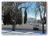 Francescas sous la neige - hiver 2012 - vue sur le cimetière
