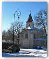 Francescas sous la neige - hiver 2012 - vue sur l'église côté est