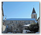 Francescas sous la neige - hiver 2012 - vue sur l'église côté nord