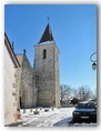 Francescas sous la neige - hiver 2012 - vue sur l'église de la rue l'église